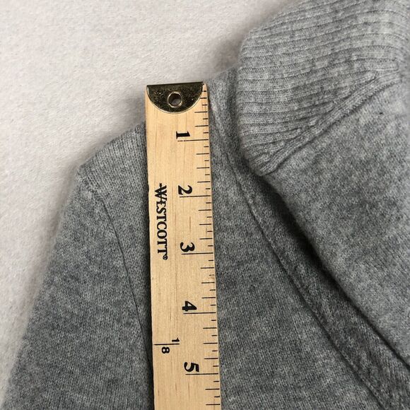 EILEEN FISHER Merino Cashmere Shawl Collar Cardigan Sz PM Gray Grandpa Pockets - Picture 4 of 12